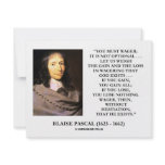 Blaise Pascal Gain Loss Wagering God Exists Quote Personalized Invite