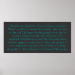 Blaise Pascal on Man's Happiness posters