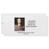 Blaise Pascal Wisdom Leads Us Back To Childhood Rack Card Design