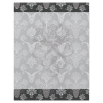 blakc and grey silver damask personalised flyer