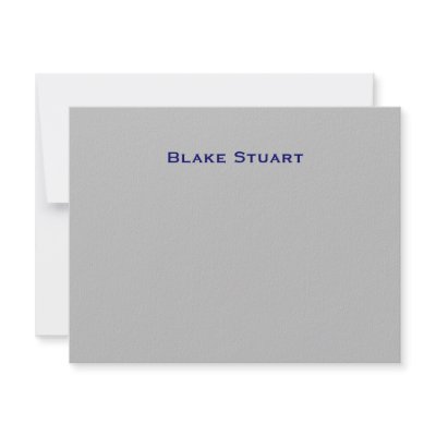 Blake Blue Silver Thank You Custom Invitation by eMitz_com