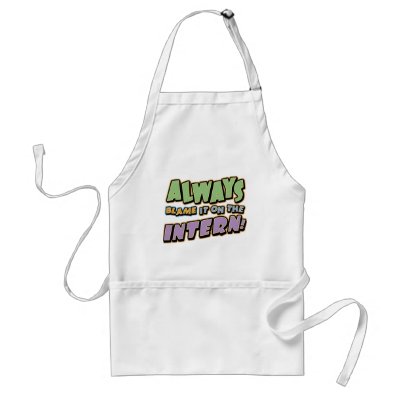 Blame Intern Apron by cubiclewars