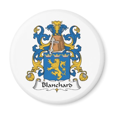 Blanchard Family Crest Fridge Magnet by coatsofarms