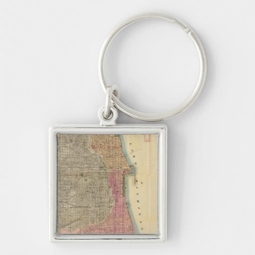 Blanchard's guide map of Chicago Key Chain