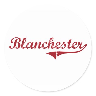 Blanchester Ohio Classic Design Round Stickers by cityshirt