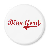 Blandford Massachusetts Classic Design Fridge Magnet
