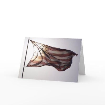 Blank American Flag Greeting Card by anitahavel