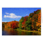 Blank Autumn Landscape Scene Greeting Card