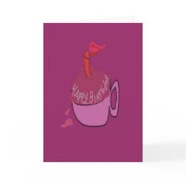 Blank Birthday Cupcake Card