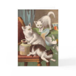 Blank card - Naughty Cat series - Cats in a jam