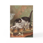 Blank card - Naughty Cat series - Chess Cat