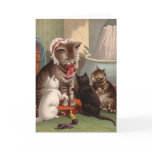 Blank card - Naughty Cat series - Knitting Cats