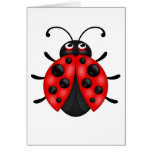 Blank Cartoon Red Ladybug Notecards Customisable