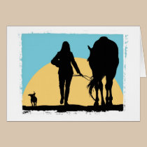 Blank Equestrian Greeting Card cards