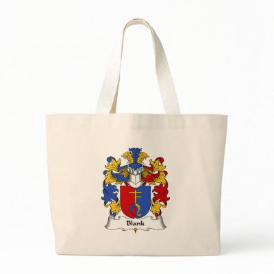 Blank Family Crest Canvas Bag by coatsofarms