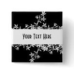 Blank Flower Label - Create Your Own Design Buttons