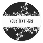 Blank Flower Label - Create Your Own Design Round Sticker