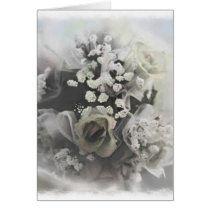 BLANK FLOWER WEDDING CARD