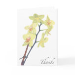 Blank Golden Treasure Orchid Thank You Card