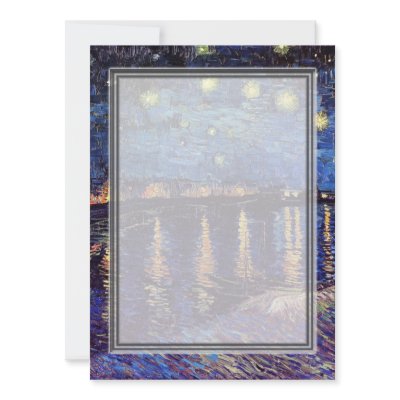 blank invitation, van Gogh starry night by VanGoghPaintings