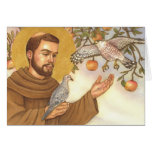 blank note card St Francis & birds