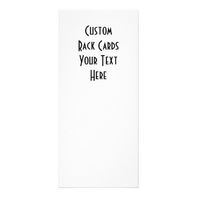 Blank Rack Cards - Design Your Own Custom by WheelyTodd