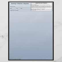Blank Remote Viewing Idiogram Sheets w/descriptors Personalized Flyer