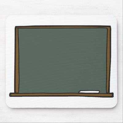 Blank Teacher's Chalk Board Mouse Pad by Take2Asprins