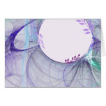 blank text design purple feather cards