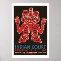 Blanket design of the Haida Indians Poster