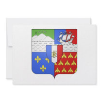 Blason Réunion Coat of Arms Personalized Invitations