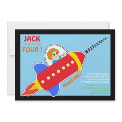 Blast Off - 6 by kidspartycards