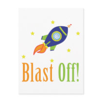 Blast Off Post Card