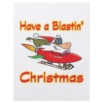 blasting christmas rocket sleigh santa flyer