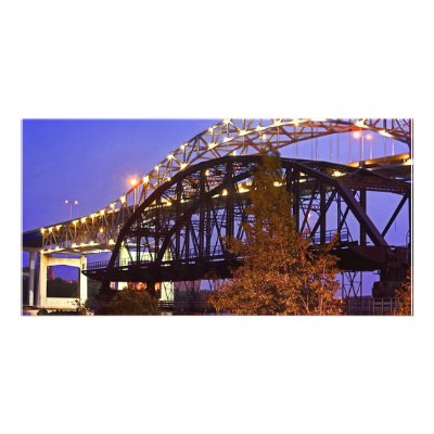 Blatnik Bridge and Fishing Pier Custom Photo Card by DuluthGifts