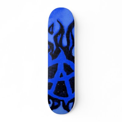 Blazin' Anarchy-New Logo-Blue Crush Board Skate Decks by blaquesmyth