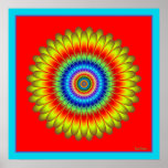 Blazing Flower Sun posters