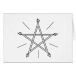 Blazing star of White Magic Greeting Cards