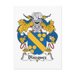 Blazquez Family Crest Postcard