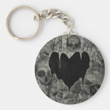 Bleak Heart Gothic Valentine Key Chain