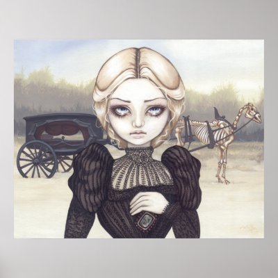 Bleak Mourning Art Print victorian gothic by strangeling