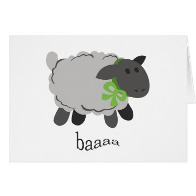 Bleating Sheep Card by LittleBrownCow