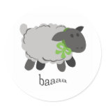 Bleating Sheep Round Sticker