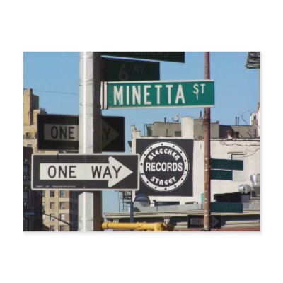 Bleecker Street Records Post Card by SingletonPhoto