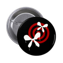Bleeding Butterfly: Bullseye Pins