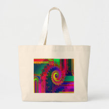 Bleeding Colours Fractal Canvas Bags