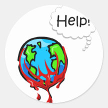 Bleeding Earth 2 Round Sticker