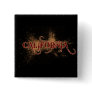 Bleeding Grunge California Button Dark