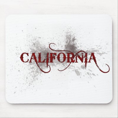 Bleeding Grunge California Mousepad by MugUSA