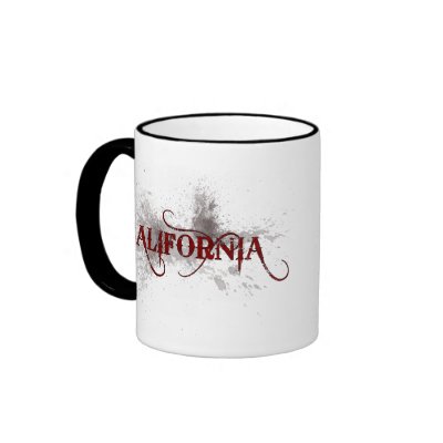Bleeding Grunge California Mug by MugUSA